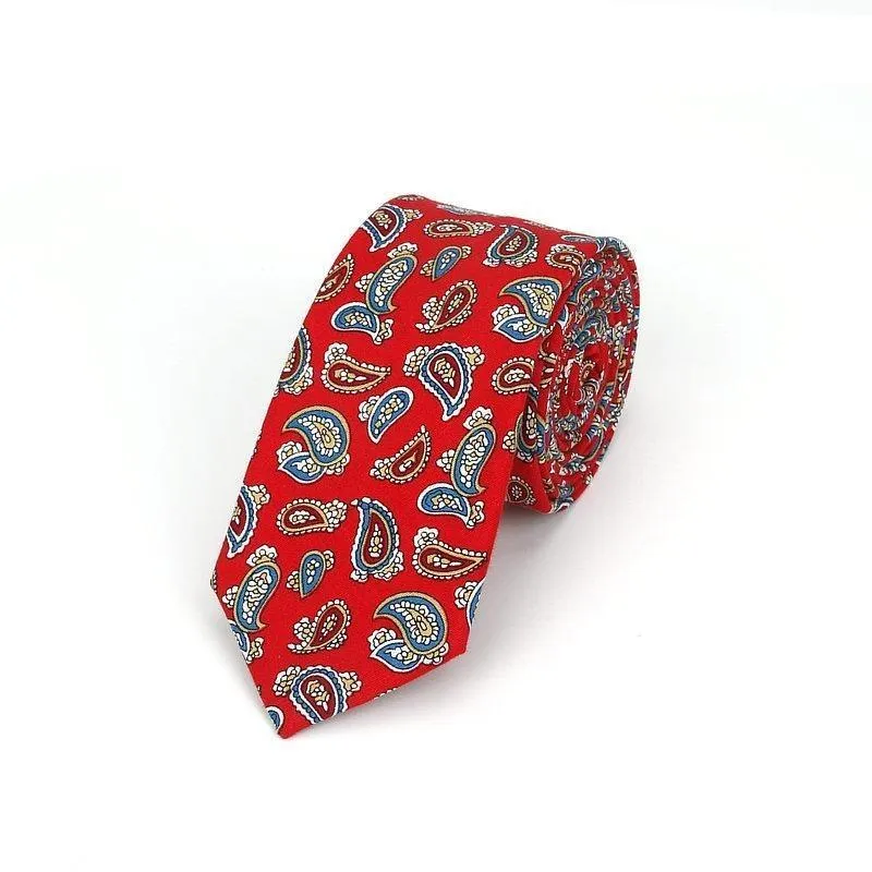 Elegant Paisley Cotton Tie