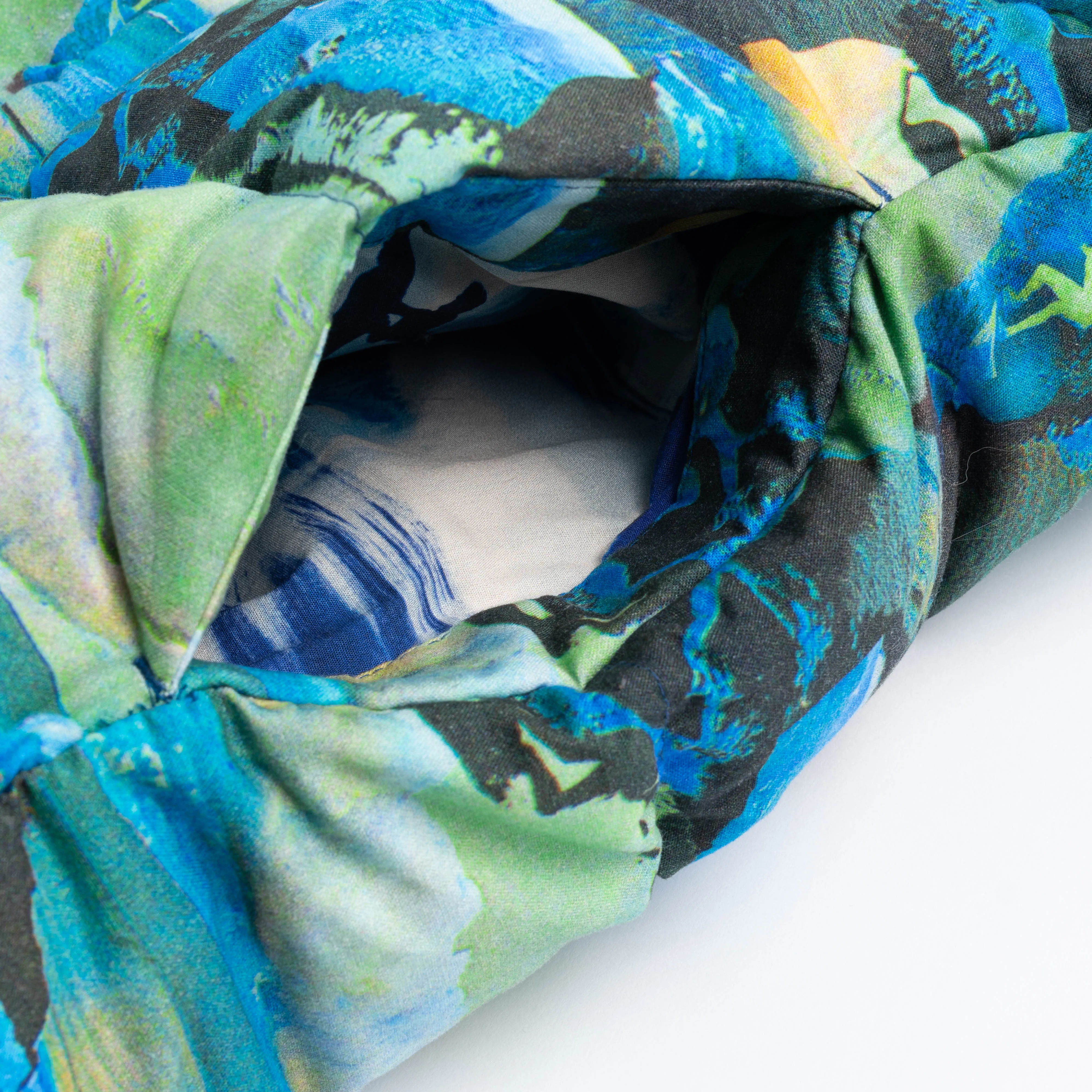 ERL Printed Quilted Puffer Vest ERL06J006 Green Sunset