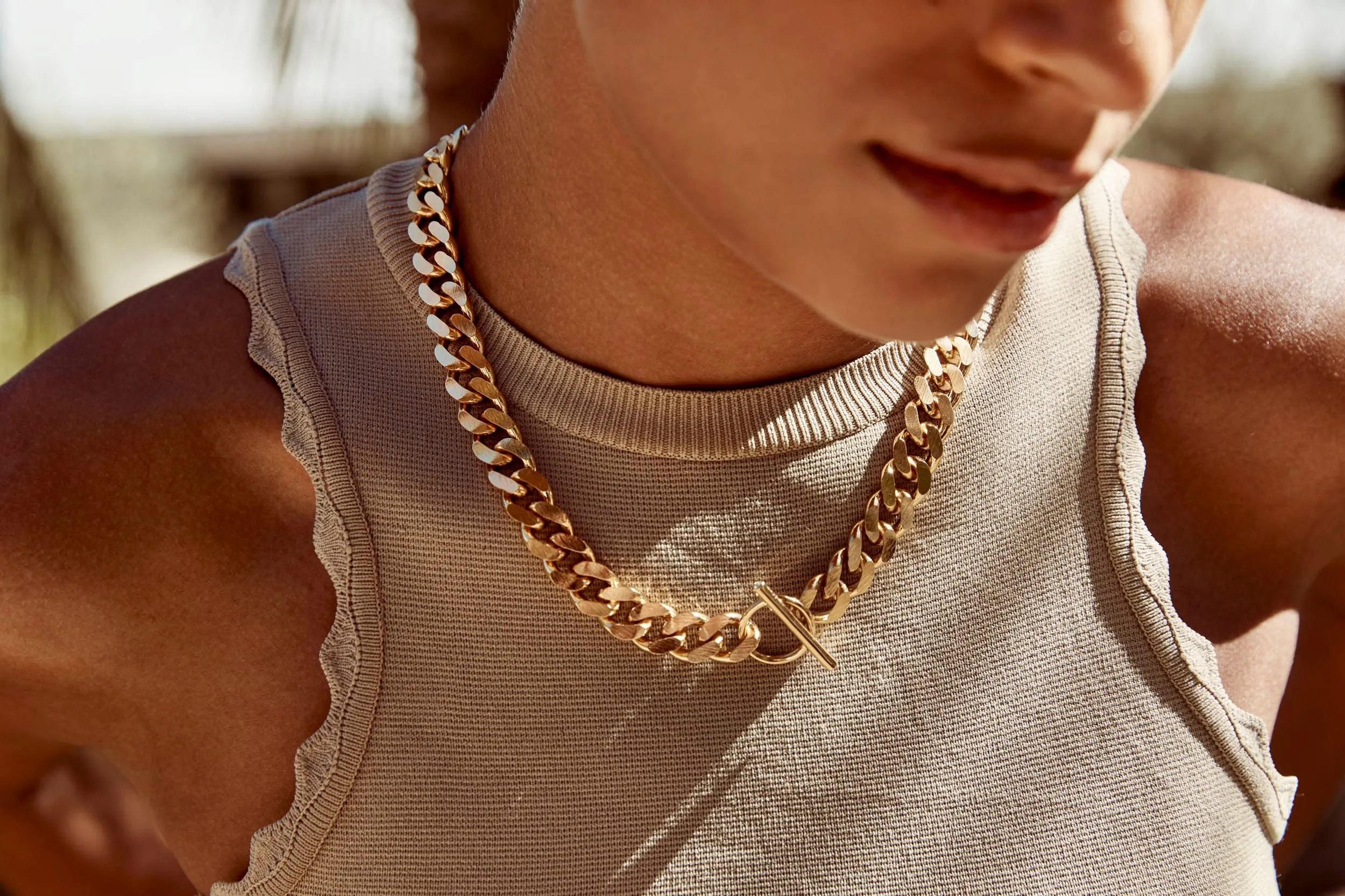 Fairley Chunky T-Bar Chain Necklace