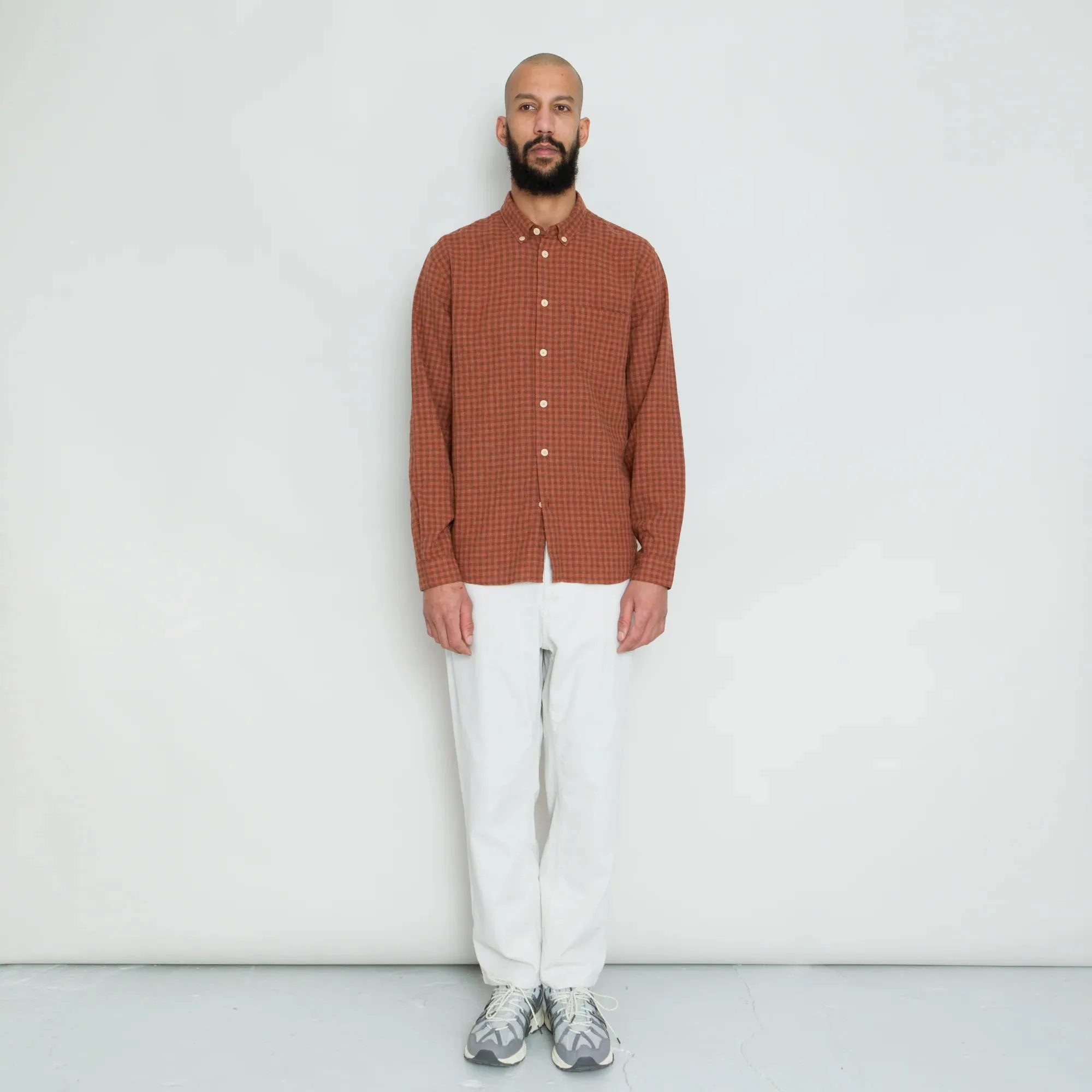 Folk Relaxed Fit Shirt Rust Gingham