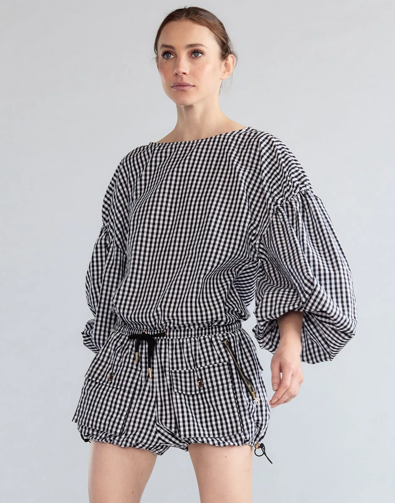 Geneva Gingham Cargo Shorts