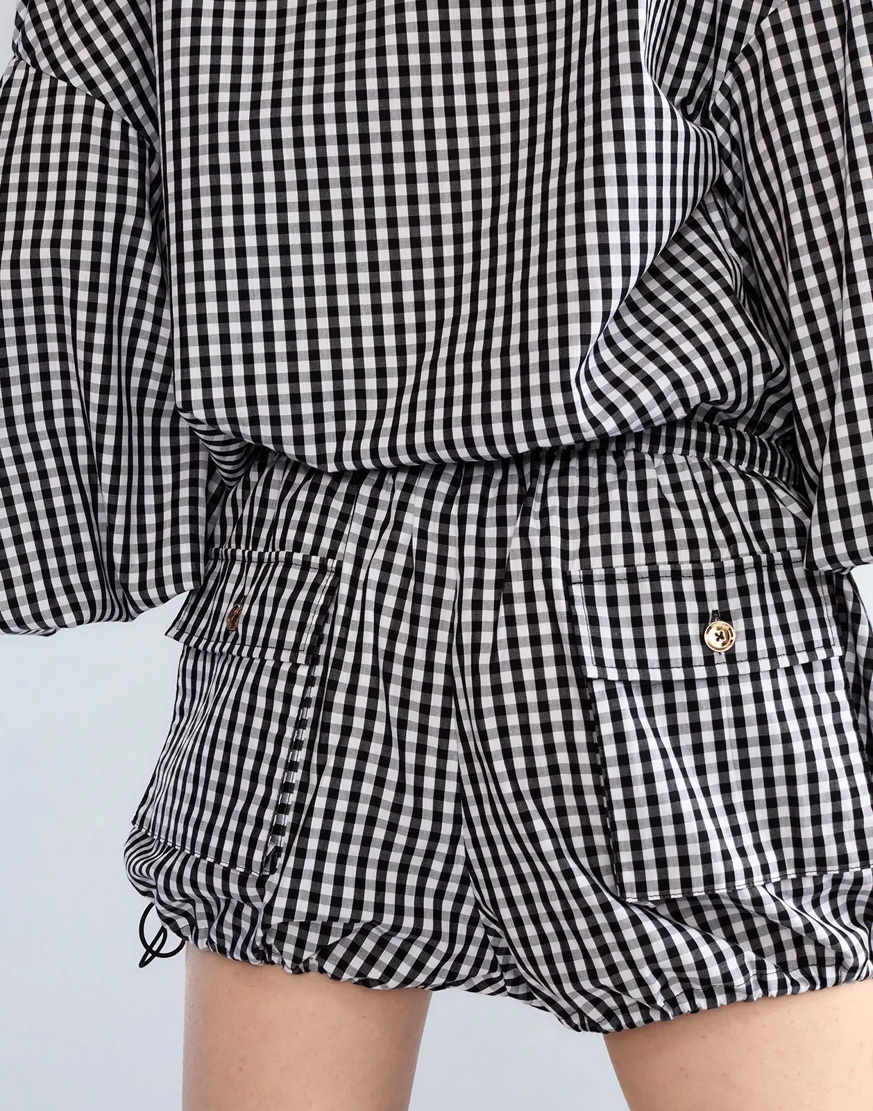 Geneva Gingham Cargo Shorts