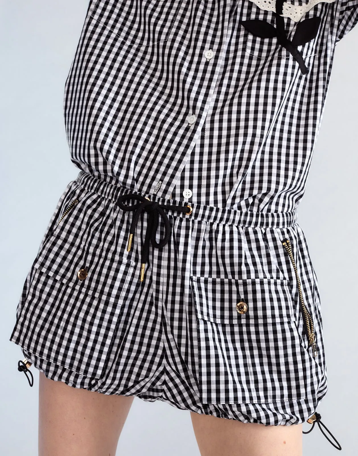 Geneva Gingham Cargo Shorts