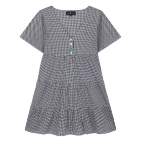Gingham Button Dress