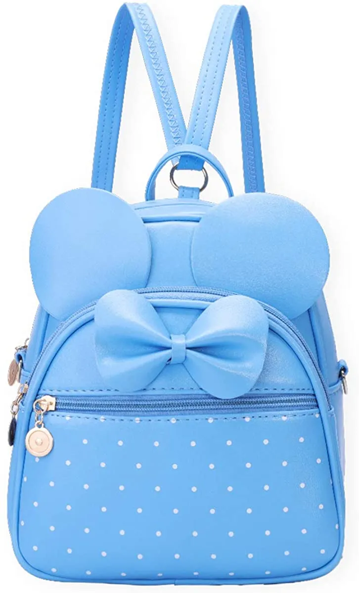 Girls Bowknot Polka Dot Cute Mini Backpack