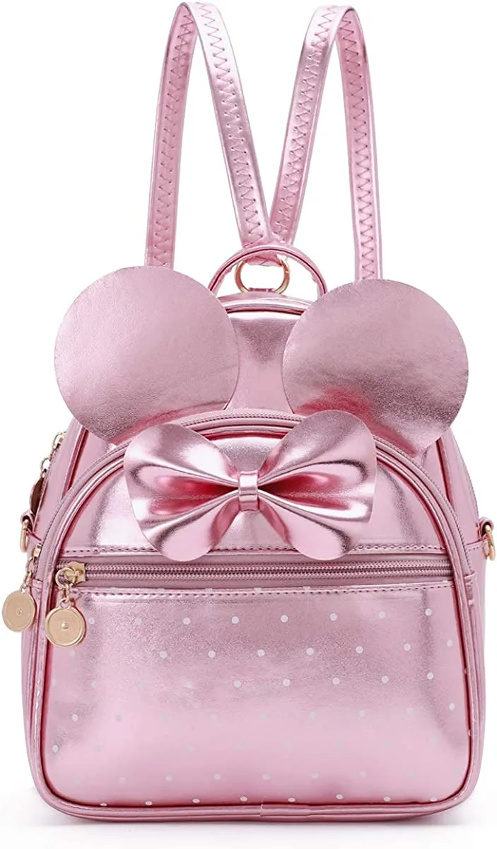 Girls Bowknot Polka Dot Cute Mini Backpack