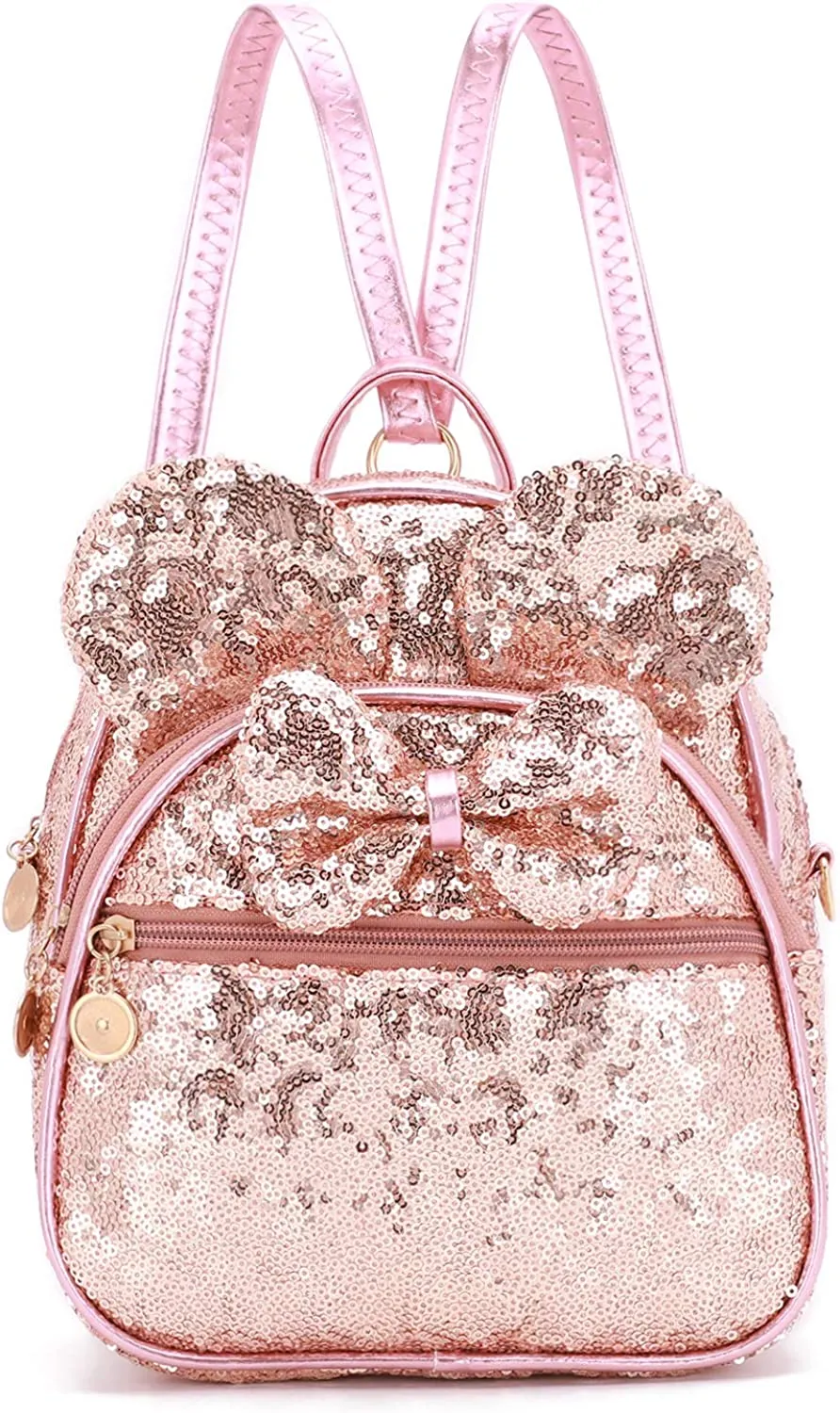 Girls Bowknot Polka Dot Cute Mini Backpack