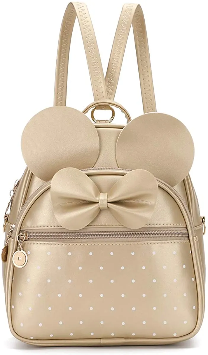 Girls Bowknot Polka Dot Cute Mini Backpack