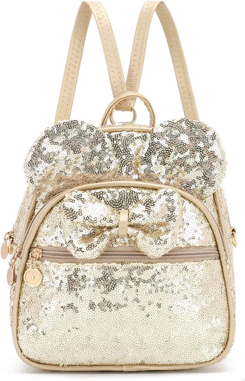Girls Bowknot Polka Dot Cute Mini Backpack