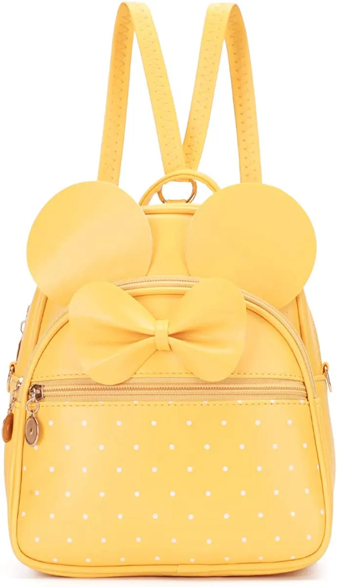 Girls Bowknot Polka Dot Cute Mini Backpack