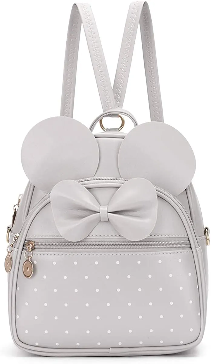 Girls Bowknot Polka Dot Cute Mini Backpack