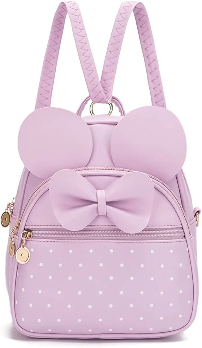 Girls Bowknot Polka Dot Cute Mini Backpack