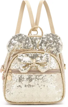 Girls Bowknot Polka Dot Cute Mini Backpack