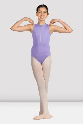 Girls Mirella Glow Girl Zip Front Leotard