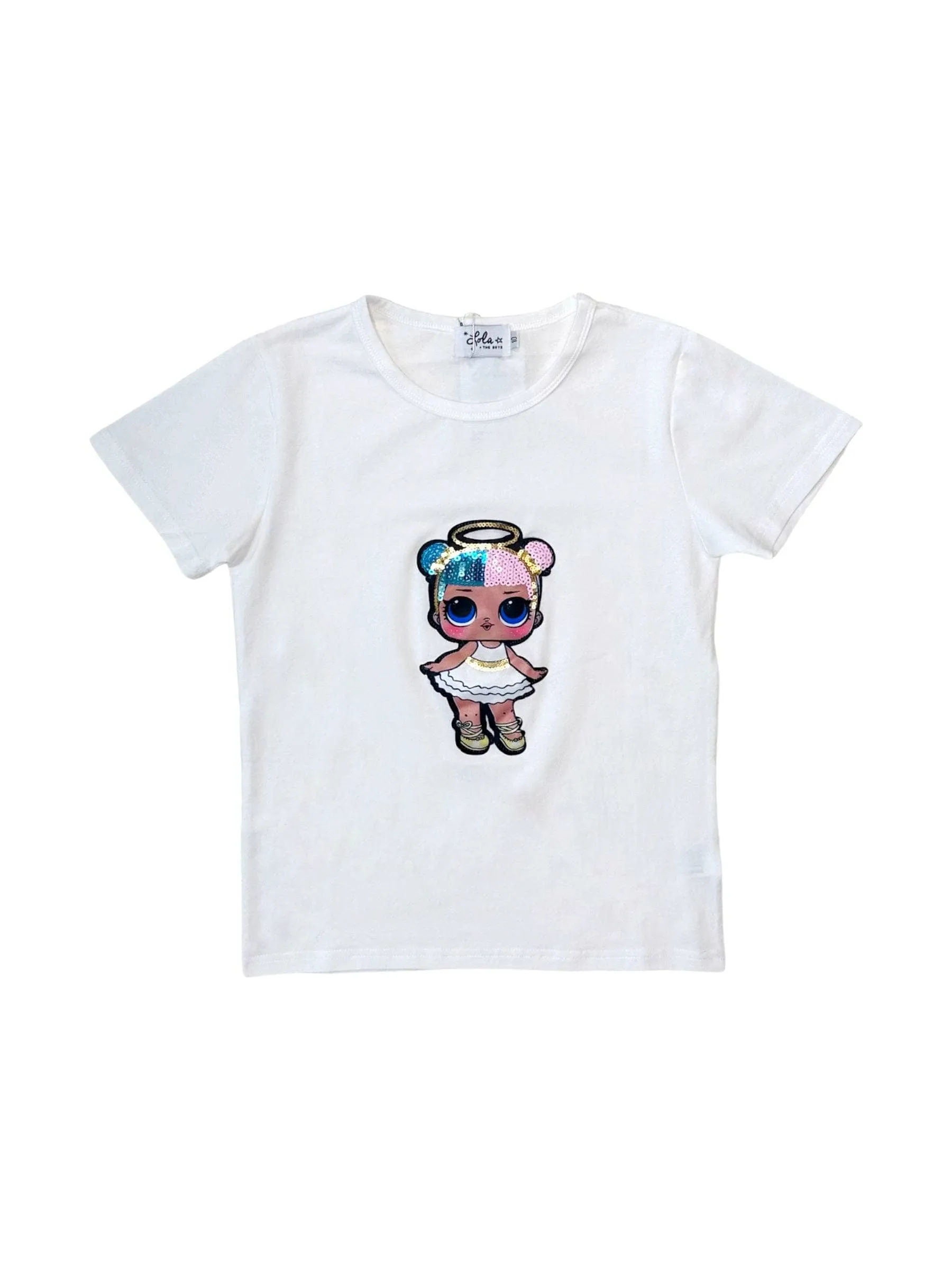 Girls Sequin Doll T-Shirt