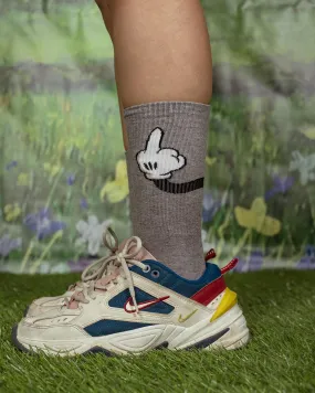 Grey Naughty Mouse Neck Socks