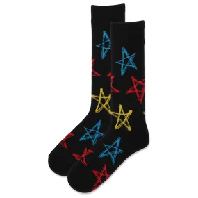 HOTSOX Men's Graffiti Stars Crew Sock