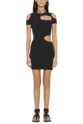 Iride-Print Cut-Out Dress