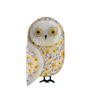Jessy the snow owl  - Brooch