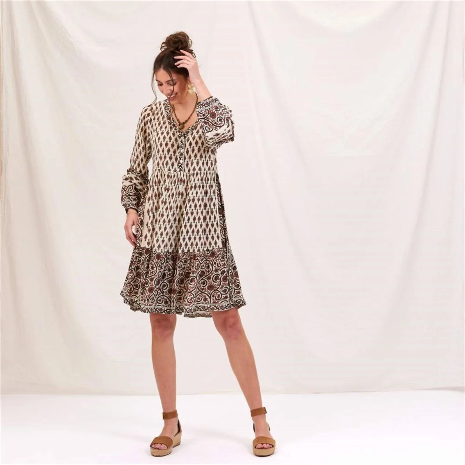 Julia Block Panel Midi Dress