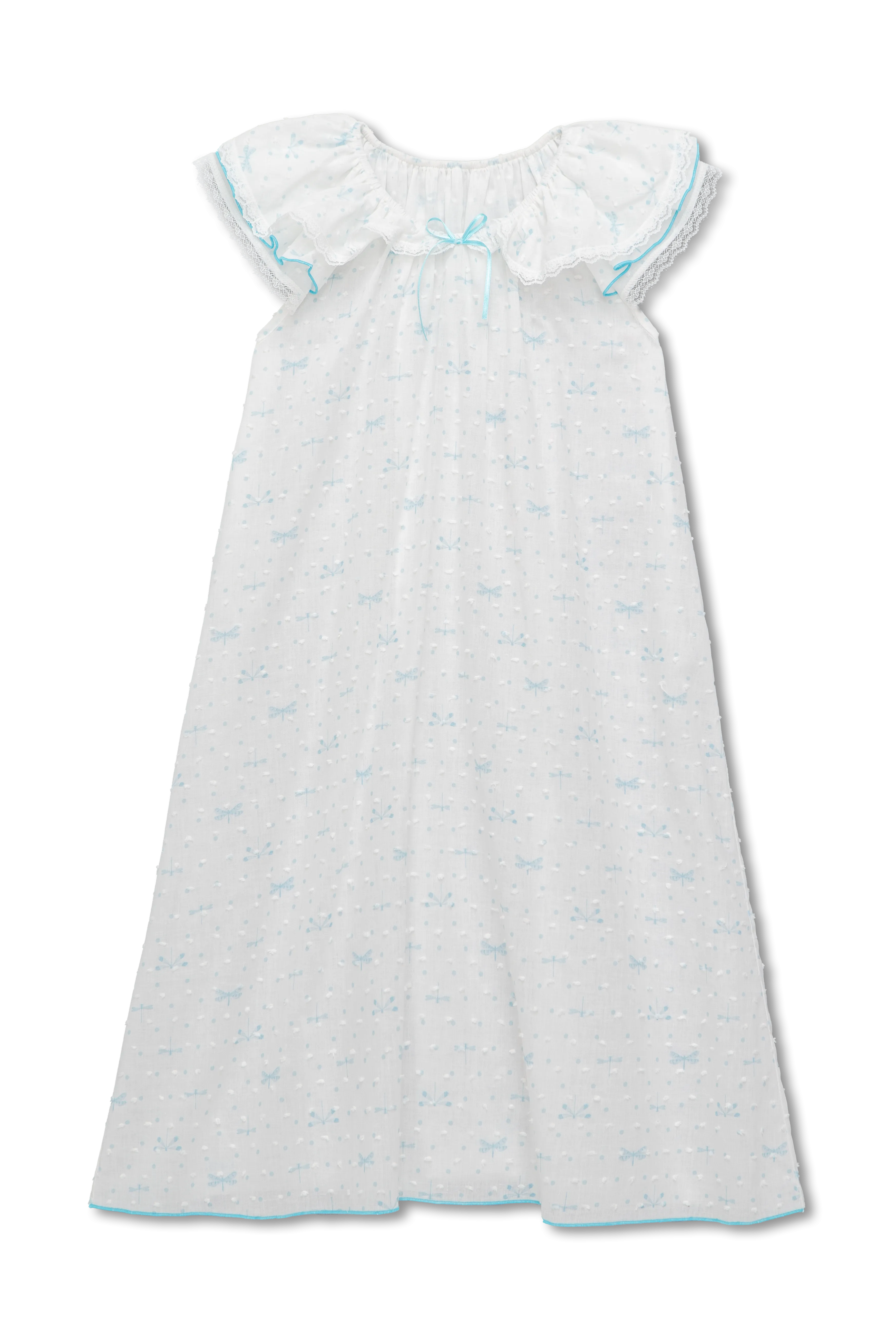 KLARA - GIRLS’ COTTON NIGHTDRESS BLUE DRAGONFLY