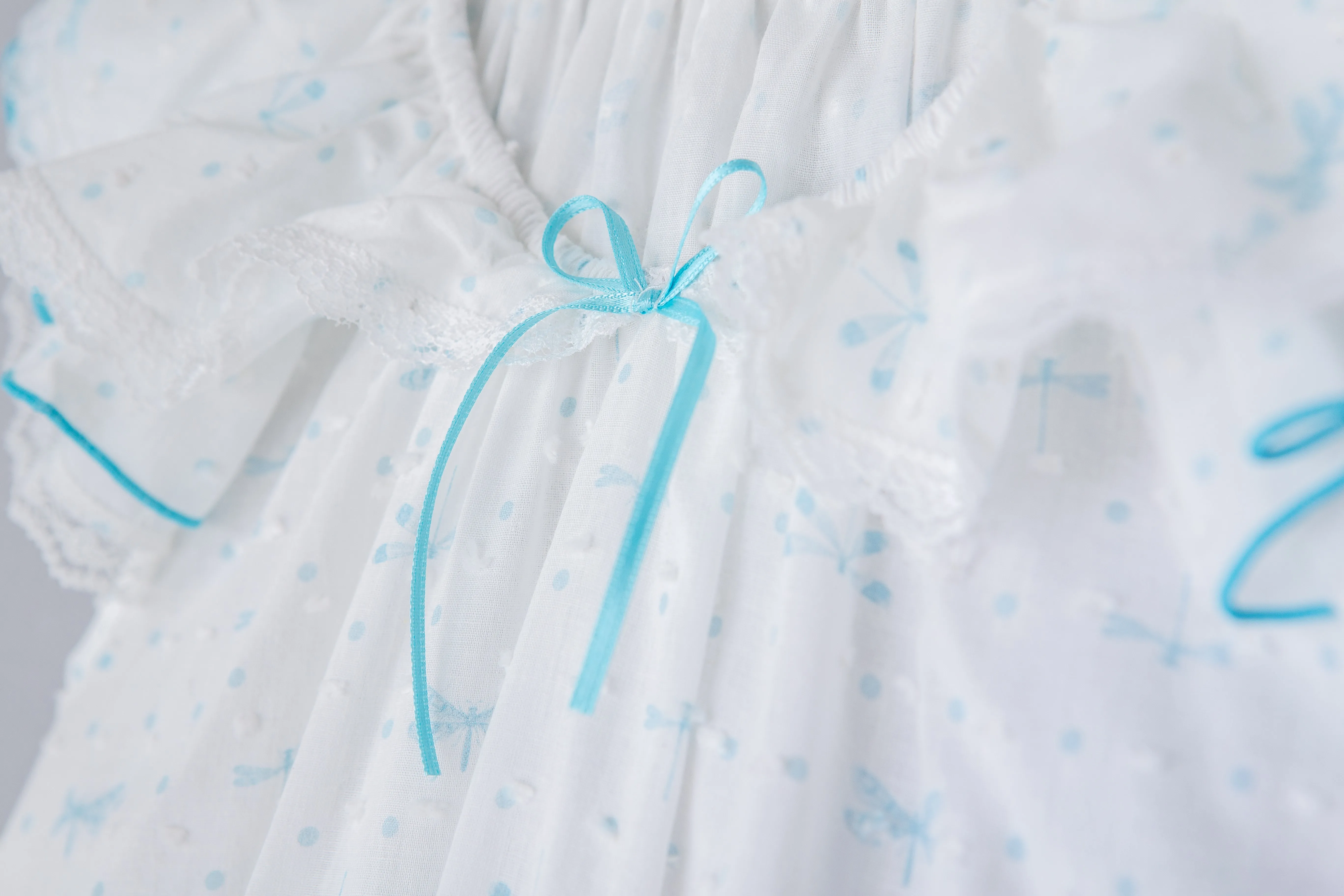 KLARA - GIRLS’ COTTON NIGHTDRESS BLUE DRAGONFLY