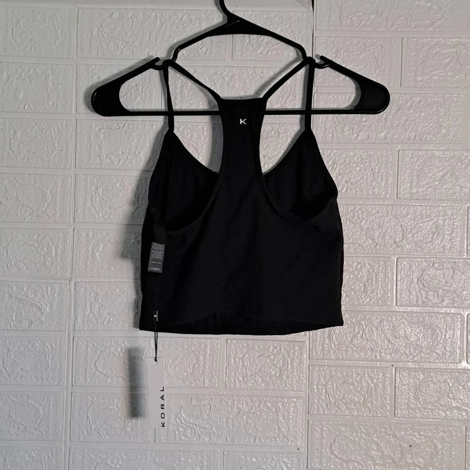 KORAL Leah Rib Sports Bra Black Medium