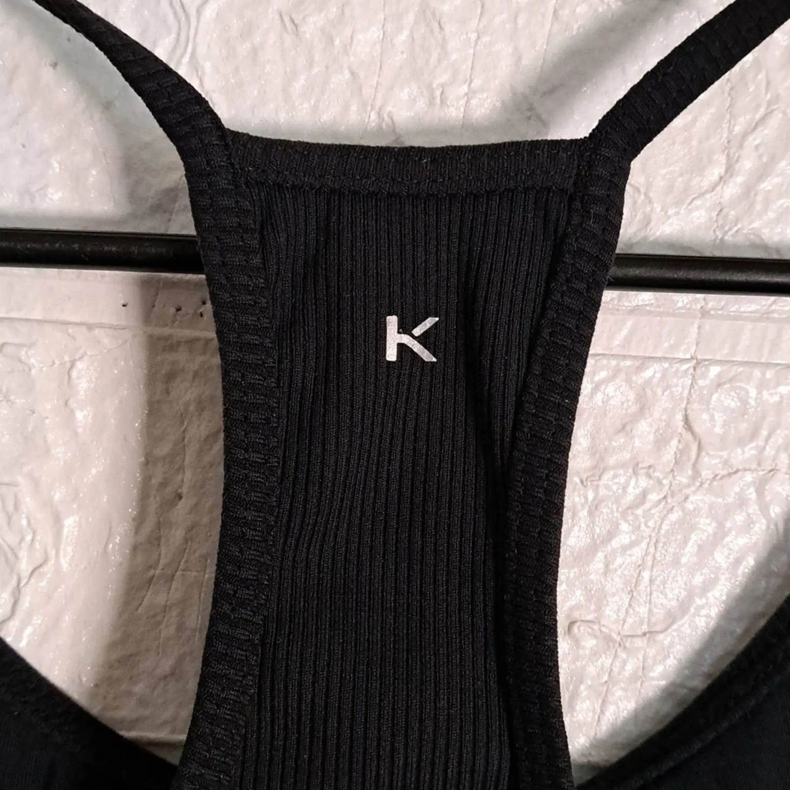 KORAL Leah Rib Sports Bra Black Medium