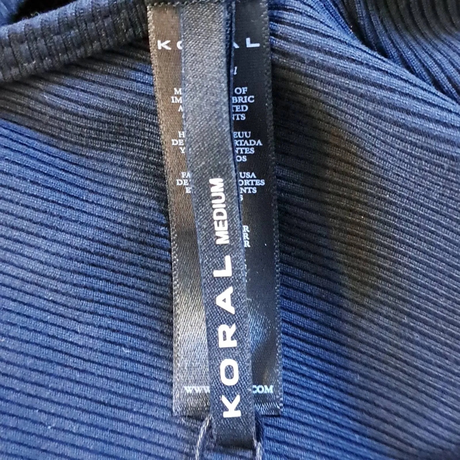 KORAL Leah Rib Sports Bra Black Medium