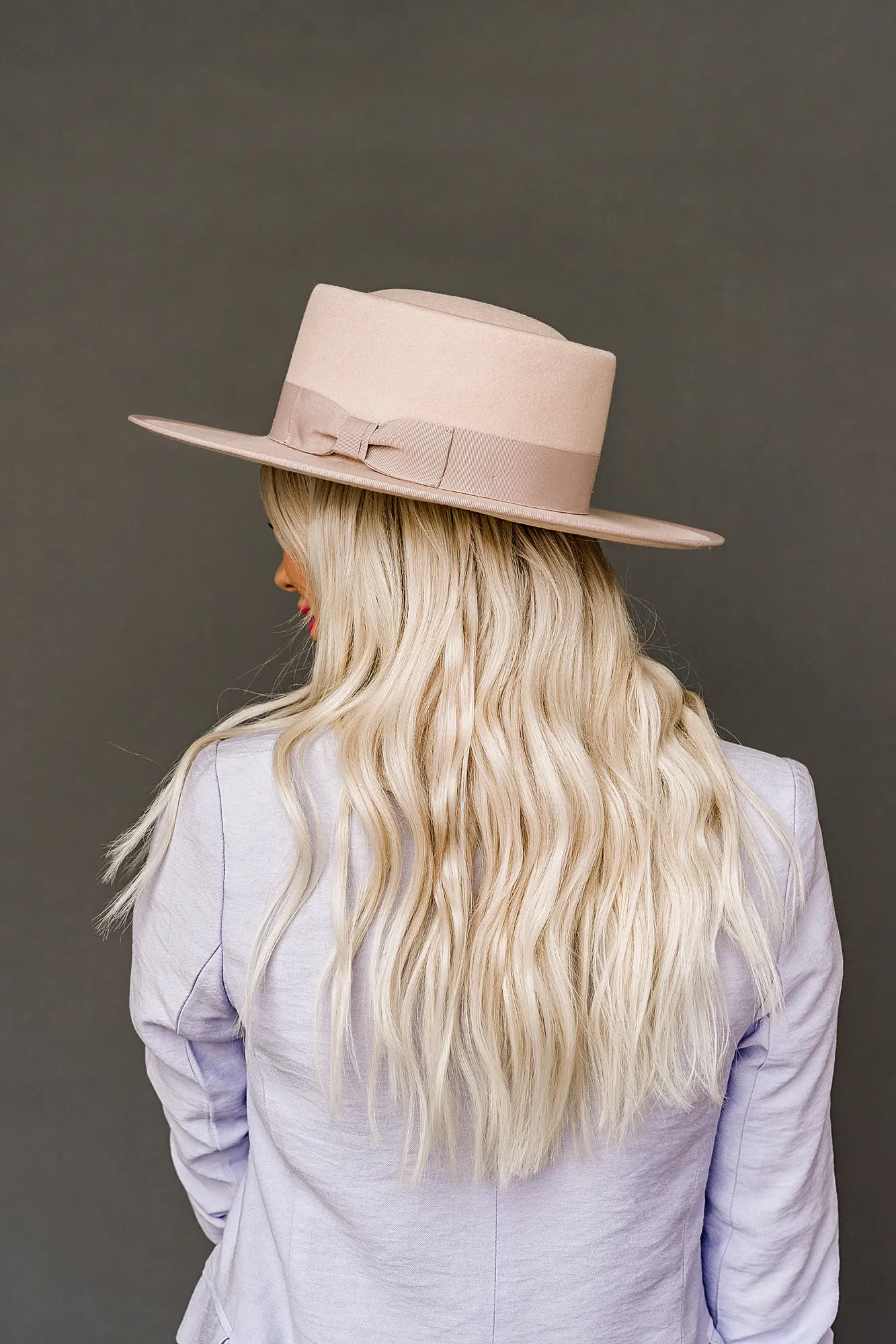 Lola Stiff Brim Hat in Blush