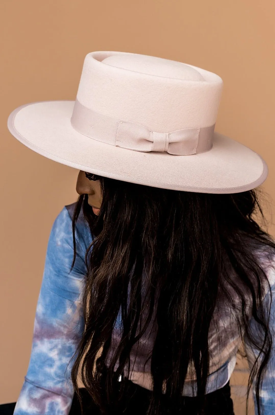 Lola Stiff Brim Hat in Blush