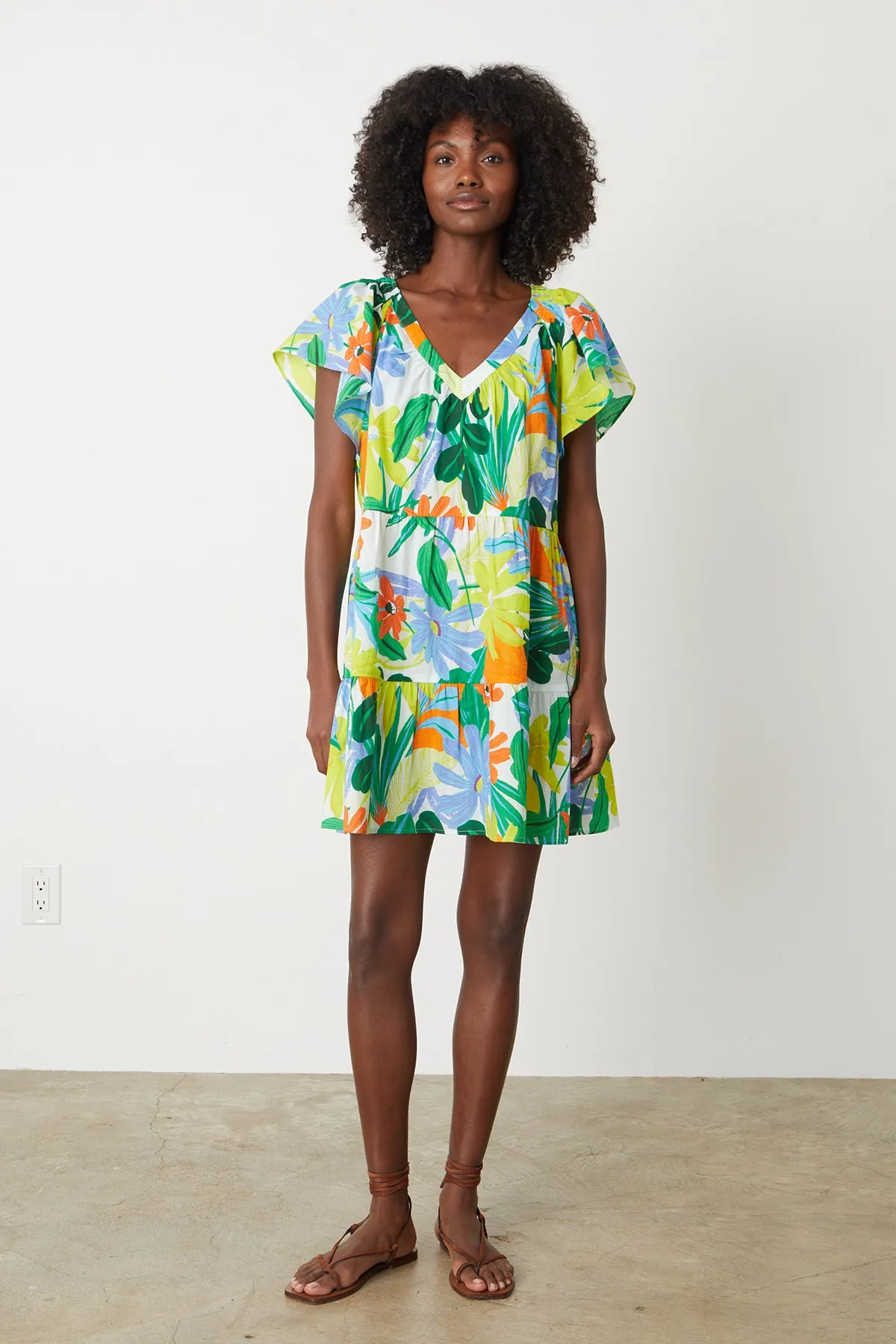 MAEVE PRINTED TIERED DRESS