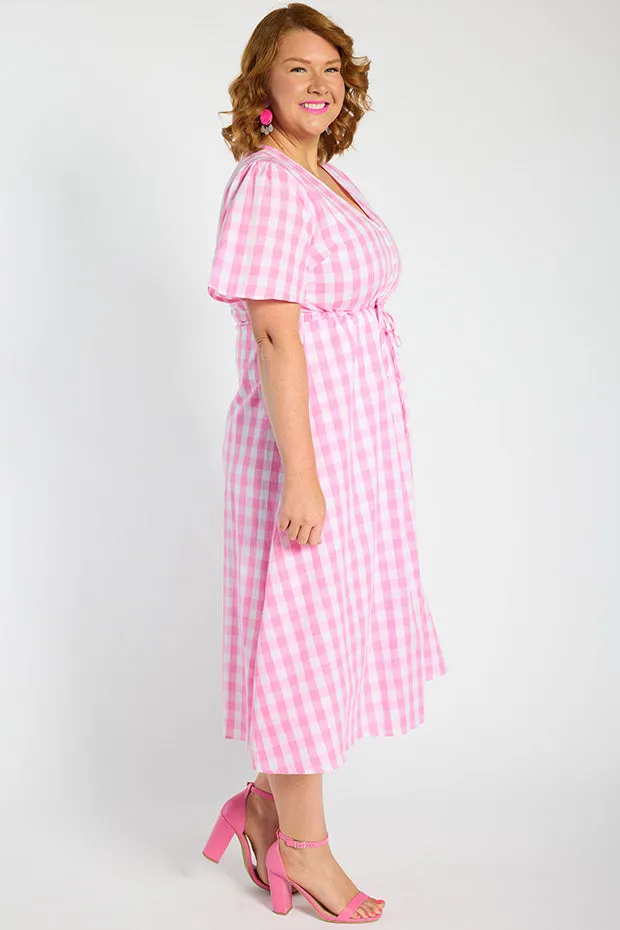Marley Gingham Pink Dress