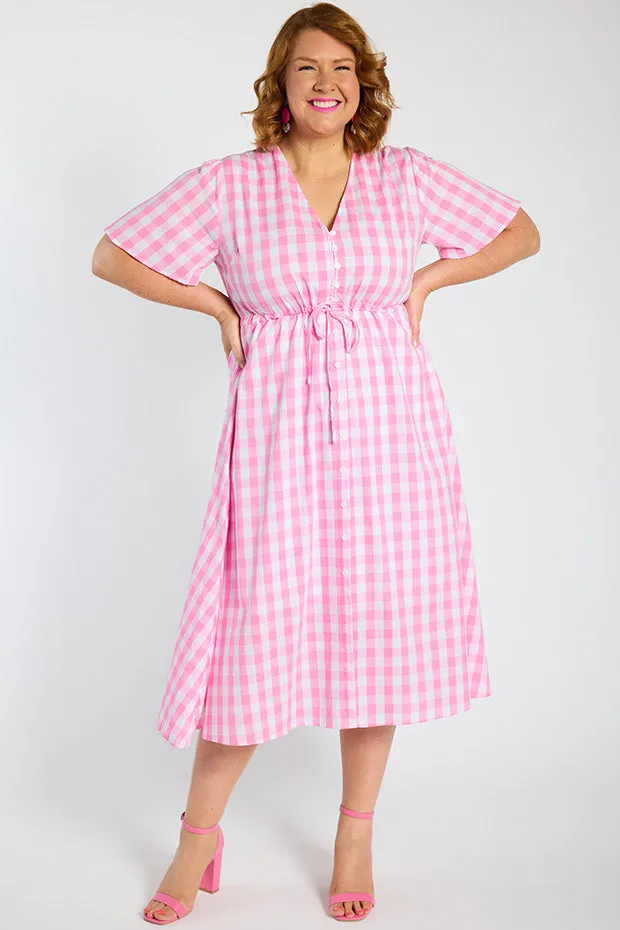 Marley Gingham Pink Dress