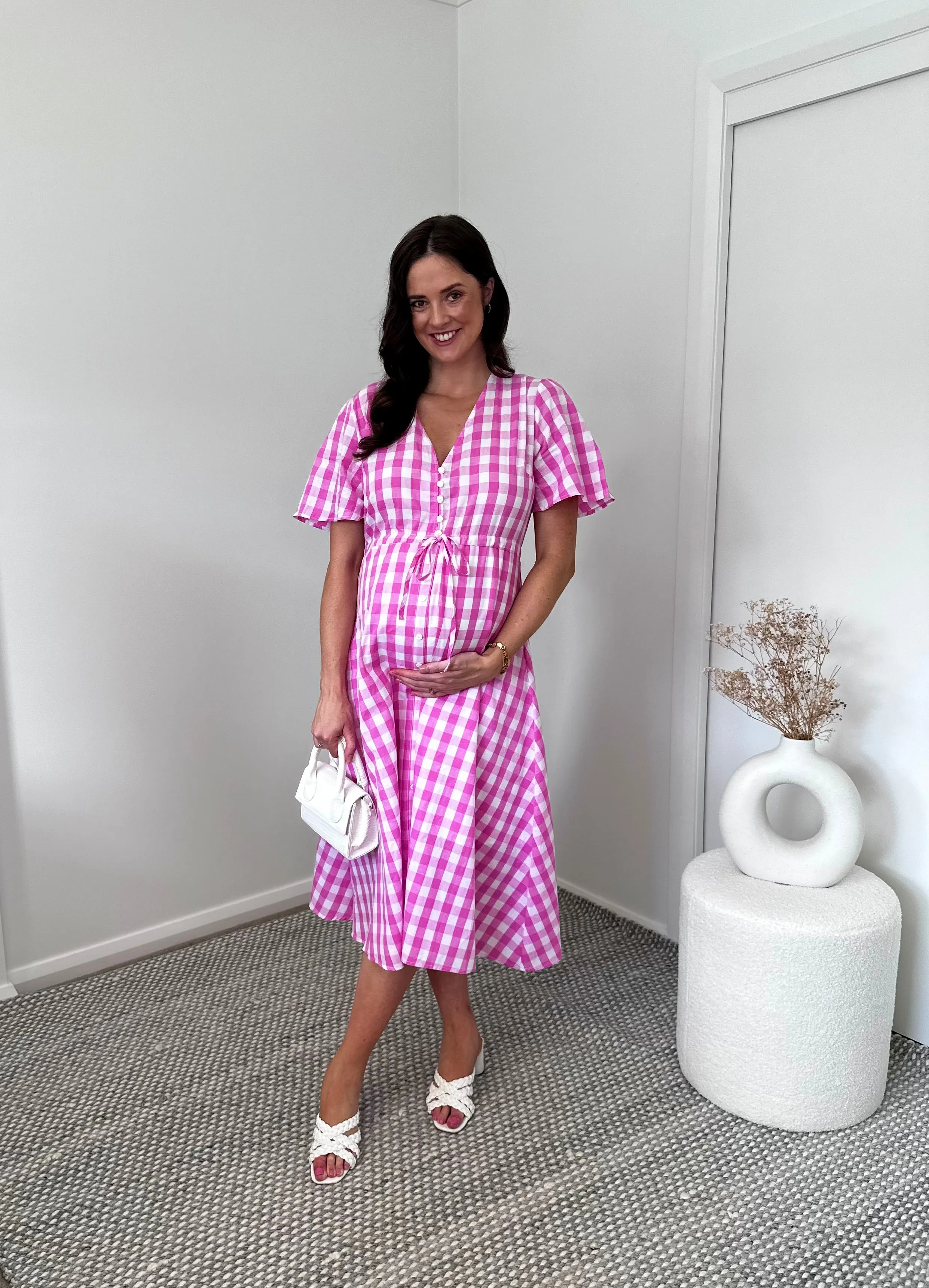 Marley Gingham Pink Dress