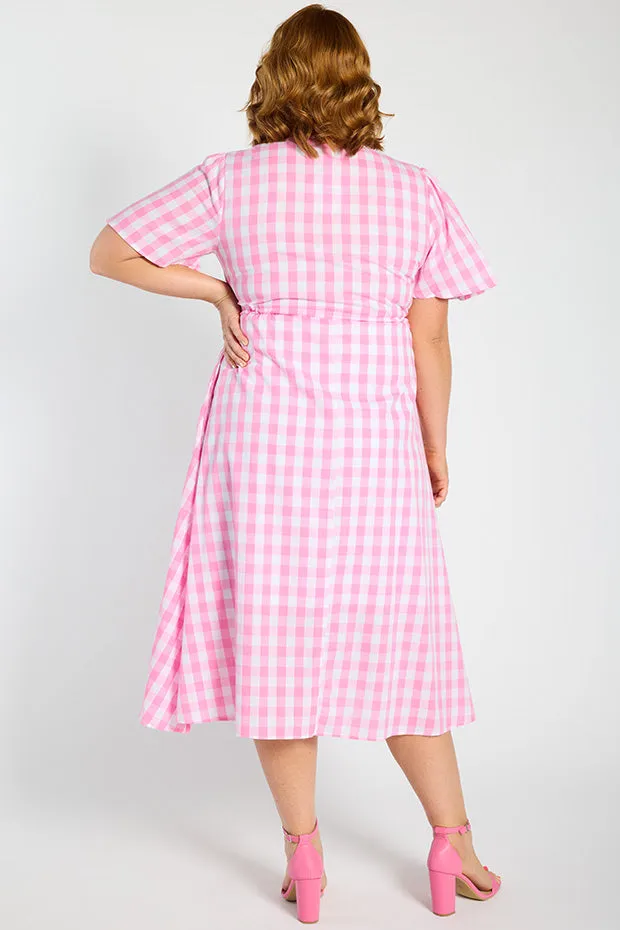 Marley Gingham Pink Dress