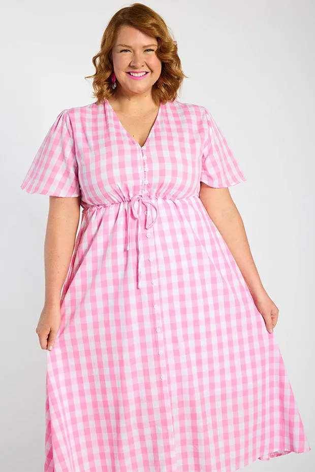 Marley Gingham Pink Dress