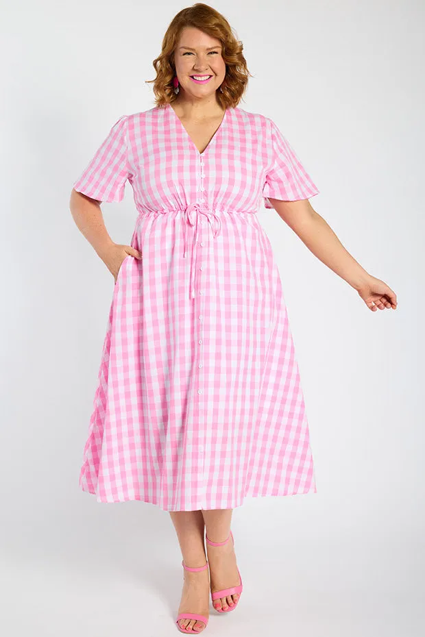 Marley Gingham Pink Dress