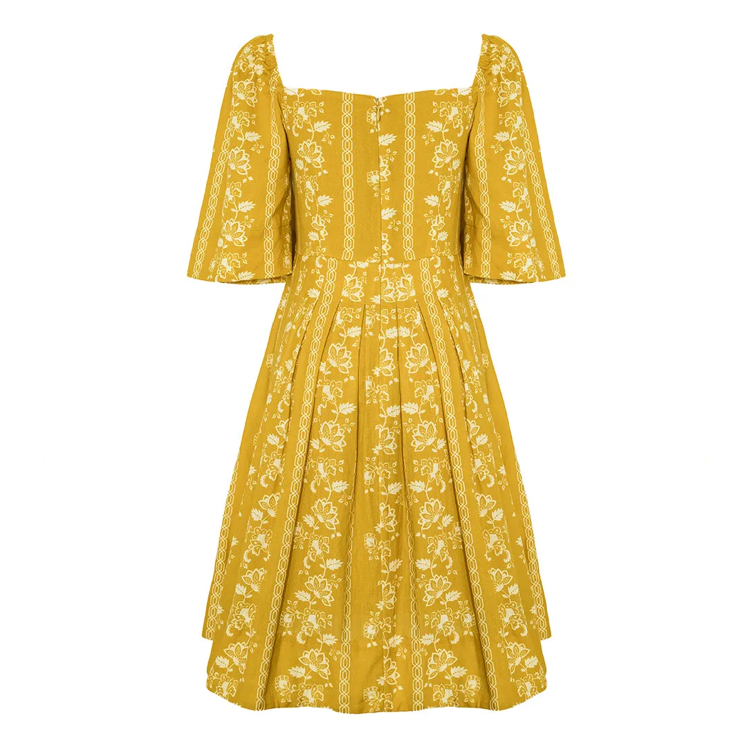 MASON'S DAUGHTER Emma Dress, Saffron Growing Vine