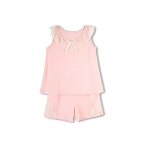 MELANIA GIRLS’ JERSEY COTTON PYJAMA PINK