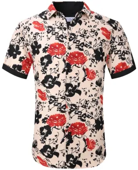 Men’s “Bold Rose” Printed Shirt