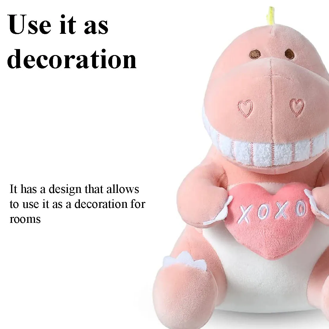 MINISO Mini Family Valentine Series Heart Sitting Dinosaur Plush Toy