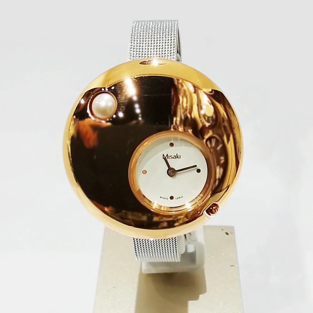 Misaki Eclipse Women's Rose Gold With Mesh Strap/Leather Strap Watch
