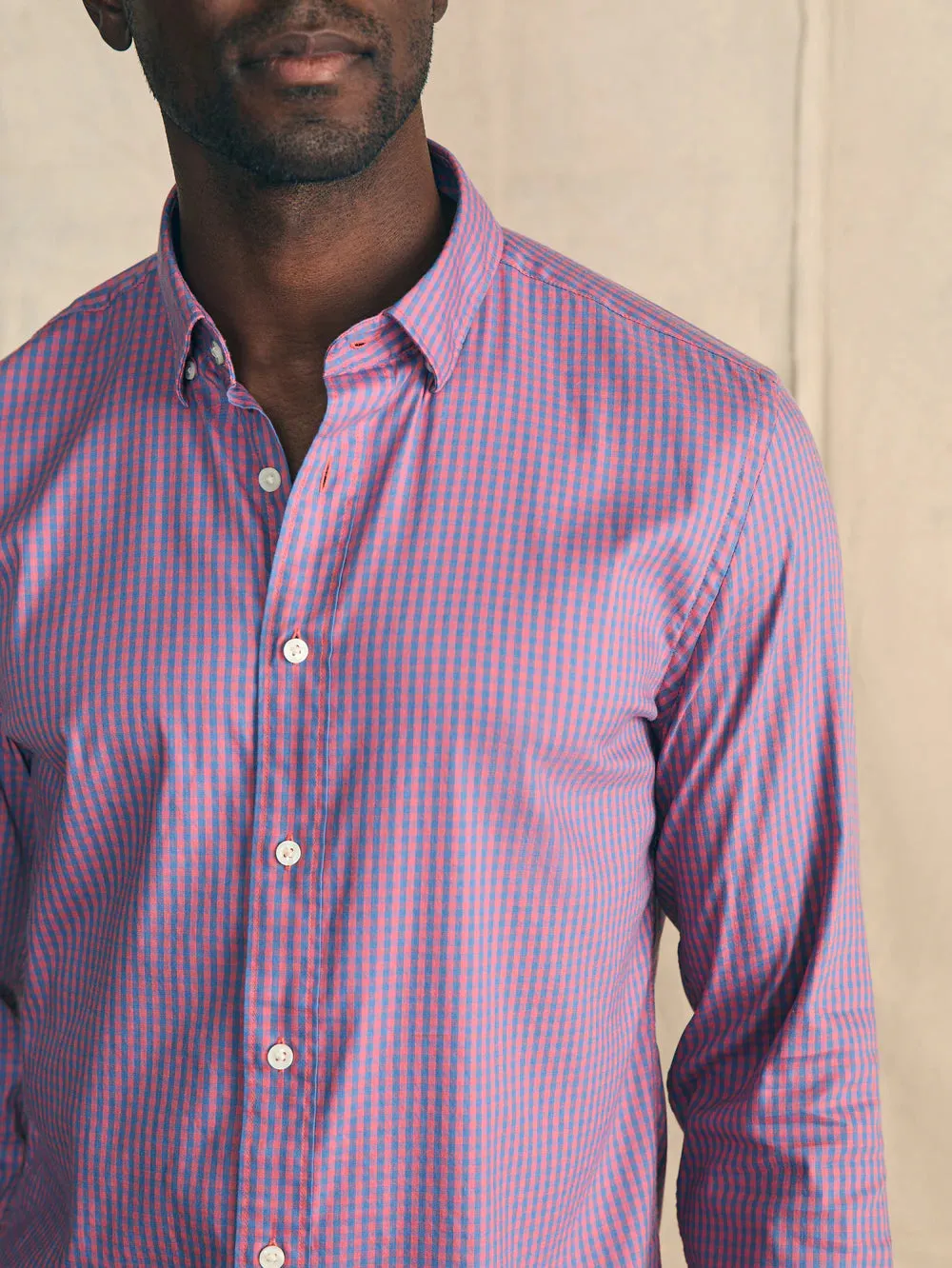 Movement Sport Shirt - Blue Rose Gingham