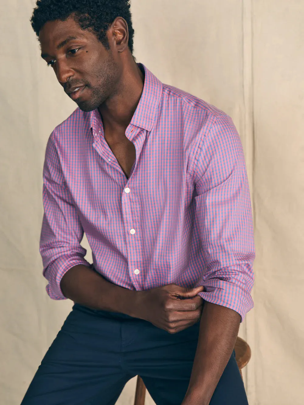 Movement Sport Shirt - Blue Rose Gingham