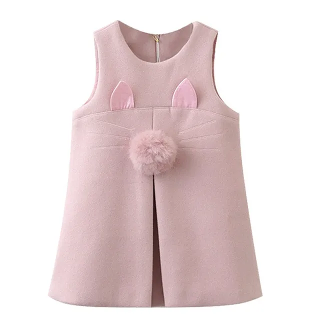 New Brand Girls Clothes European And America Style Kids Clothes Plaid Pocket Design Baby Girls Dress