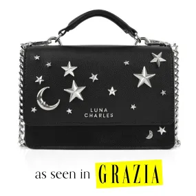 Nova Star Studded Handbag - Black & Silver