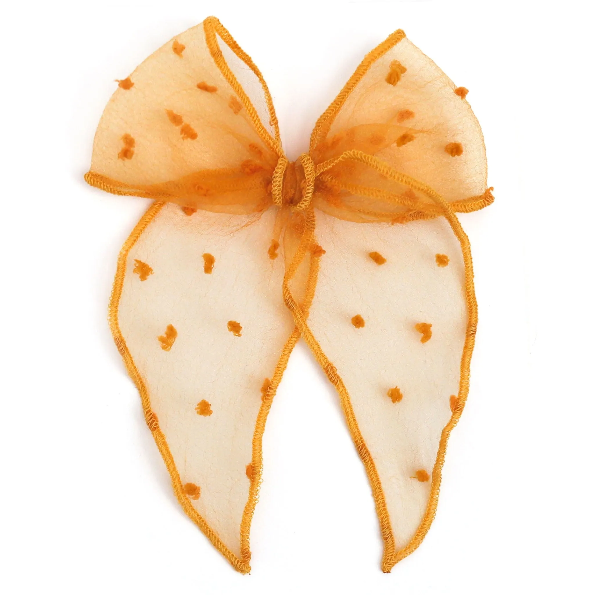 Party Girl Bow - Sheer Gold Dottie