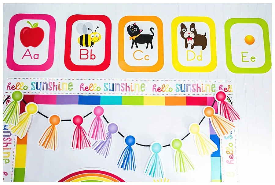 "Hello Sunshine Rainbow" | Full UPRINT Bundle | Printable Classroom Decor | Teacher Classroom Decor | Schoolgirl Style