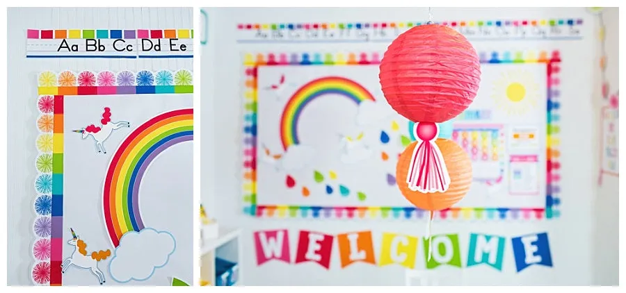 "Hello Sunshine Rainbow" | Full UPRINT Bundle | Printable Classroom Decor | Teacher Classroom Decor | Schoolgirl Style